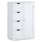 Modern MDF Storage Cabinet with 4 Drawers and Adjustable Shelf Ideal for Bathroom or Bedroom